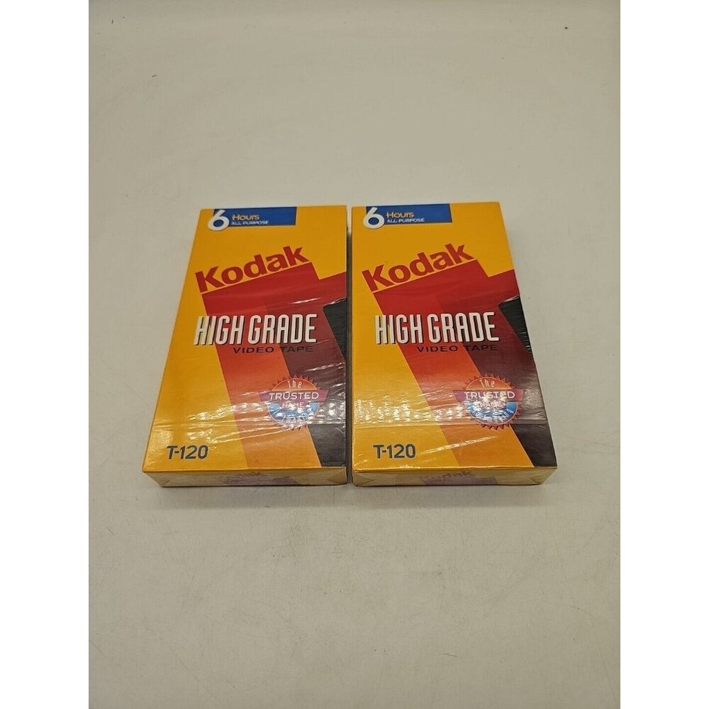 2 Kodak T-120 [HS High Standard] Video Cassette‎ VHS Video Tap